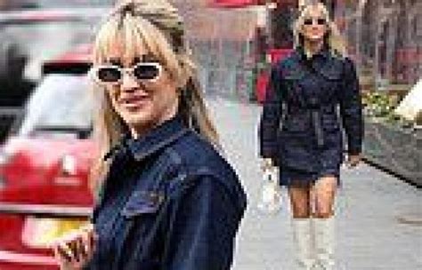 ashley roberts legs|Ashley Roberts flashes her legs in a double denim co.